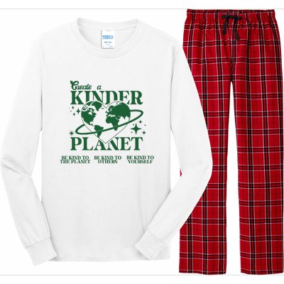 Earth Day Create A Kinder Planet Be Kind To The Planet Environmental Awareness Long Sleeve Pajama Set