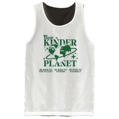 Earth Day Create A Kinder Planet Be Kind To The Planet Environmental Awareness Mesh Reversible Basketball Jersey Tank