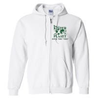 Earth Day Create A Kinder Planet Be Kind To The Planet Environmental Awareness Full Zip Hoodie