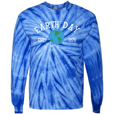 Earth Day Cool Gift Est 1970 Keeping It Green And Save Our Planet Gift Tie-Dye Long Sleeve Shirt