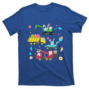 Easter Day Crane Truck Construction Bunny Ears Eggs Hunting Gift T-Shirt