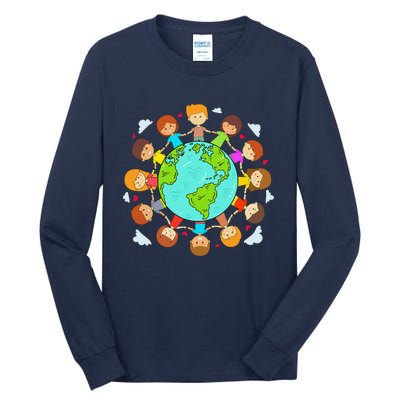 Earth Day Child Earth Day 2024 Tall Long Sleeve T-Shirt