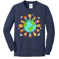 Earth Day Child Earth Day 2024 Kids Long Sleeve Shirt