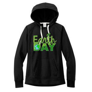 Earth Day Cute Save The Planet Nature Meaningful Gift Women's Fleece Hoodie