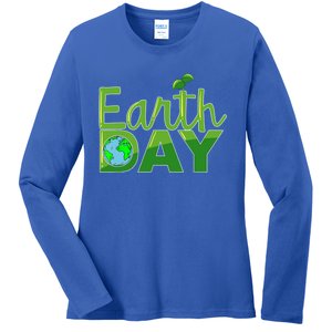 Earth Day Cute Save The Planet Nature Meaningful Gift Ladies Long Sleeve Shirt