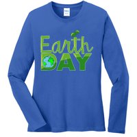 Earth Day Cute Save The Planet Nature Meaningful Gift Ladies Long Sleeve Shirt