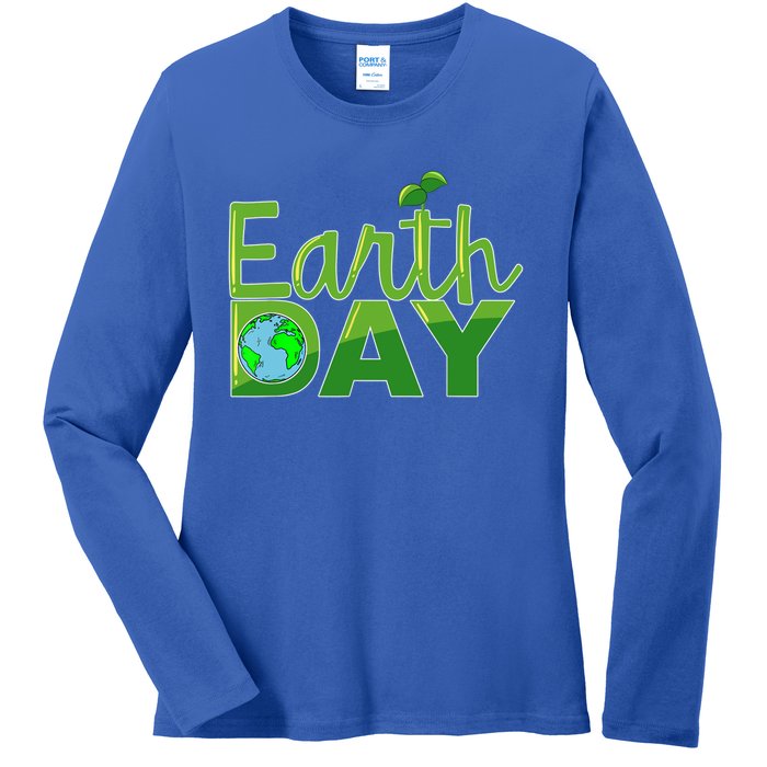 Earth Day Cute Save The Planet Nature Meaningful Gift Ladies Long Sleeve Shirt