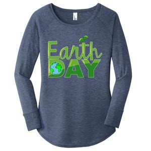 Earth Day Cute Save The Planet Nature Meaningful Gift Women's Perfect Tri Tunic Long Sleeve Shirt