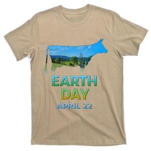 Earth Day Cow Silhouette T-Shirt