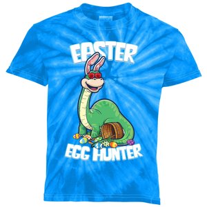 Easter Dinosaur Cool Gift Egg Hunter Bunny Ears Brontosaurus Gift Kids Tie-Dye T-Shirt