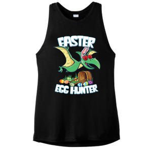 Easter Dinosaur Cute Gift Egg Hunter Bunny Ears Pterodactyl Funny Gift Ladies PosiCharge Tri-Blend Wicking Tank