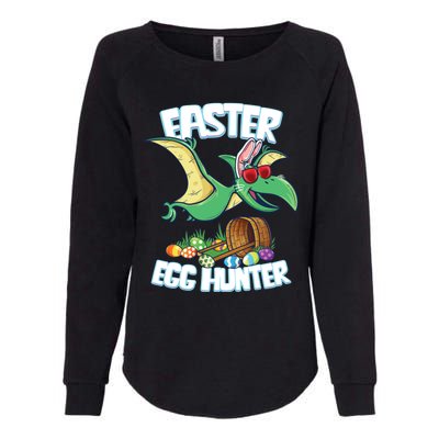 Easter Dinosaur Cute Gift Egg Hunter Bunny Ears Pterodactyl Funny Gift Womens California Wash Sweatshirt