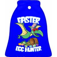 Easter Dinosaur Cute Gift Egg Hunter Bunny Ears Pterodactyl Funny Gift Ceramic Bell Ornament