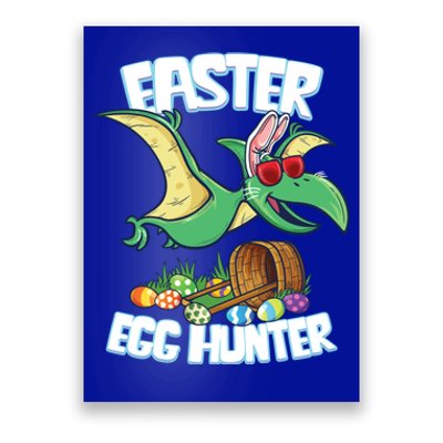 Easter Dinosaur Cute Gift Egg Hunter Bunny Ears Pterodactyl Funny Gift Poster