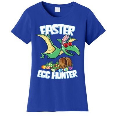 Easter Dinosaur Cute Gift Egg Hunter Bunny Ears Pterodactyl Funny Gift Women's T-Shirt