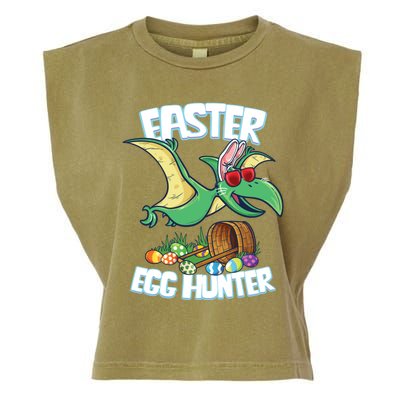 Easter Dinosaur Cute Gift Egg Hunter Bunny Ears Pterodactyl Funny Gift Garment-Dyed Women's Muscle Tee