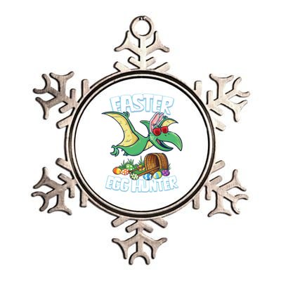 Easter Dinosaur Cute Gift Egg Hunter Bunny Ears Pterodactyl Funny Gift Metallic Star Ornament