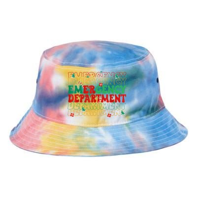 Emergency Department Christmas Ed Er Nurse Crew Tie Dye Newport Bucket Hat