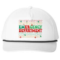 Emergency Department Christmas Ed Er Nurse Crew Snapback Five-Panel Rope Hat