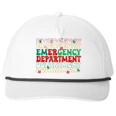 Emergency Department Christmas Ed Er Nurse Crew Snapback Five-Panel Rope Hat