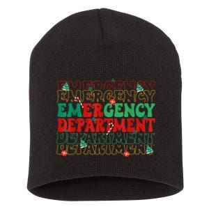 Emergency Department Christmas Ed Er Nurse Crew Short Acrylic Beanie