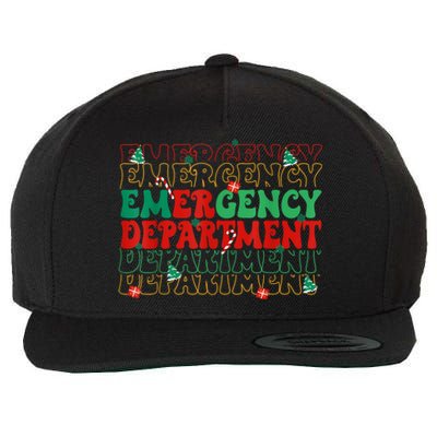 Emergency Department Christmas Ed Er Nurse Crew Wool Snapback Cap