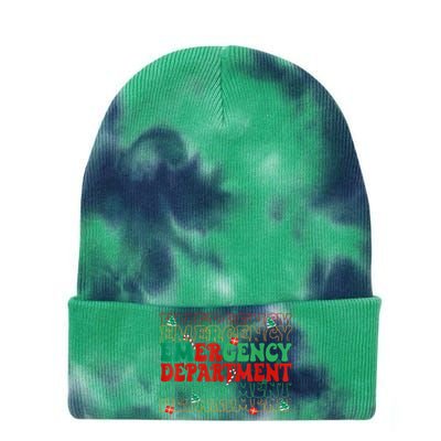 Emergency Department Christmas Ed Er Nurse Crew Tie Dye 12in Knit Beanie