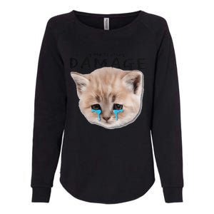 Emotional Damage Cat Womens California Wash Sweatshirt