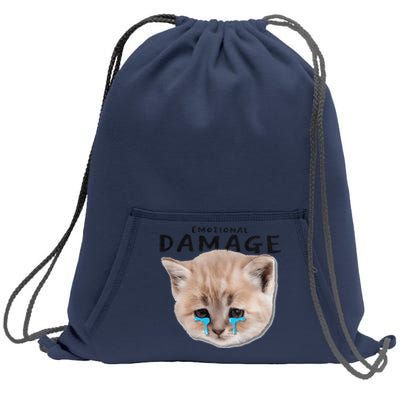 Emotional Damage Cat Sweatshirt Cinch Pack Bag