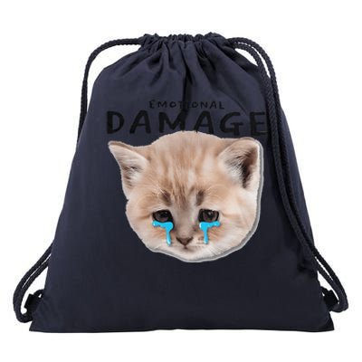 Emotional Damage Cat Drawstring Bag