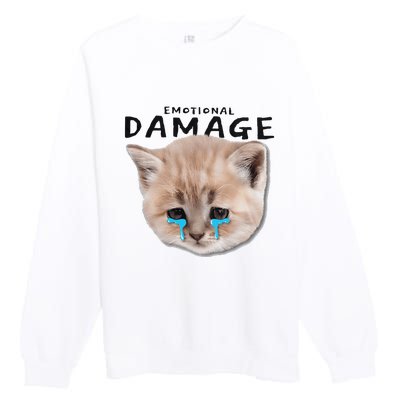 Emotional Damage Cat Premium Crewneck Sweatshirt