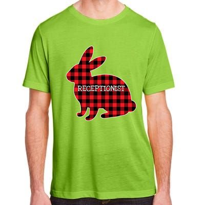 Easter Day Costume Red Plaid Bunny Graphic Receptionist Gift Adult ChromaSoft Performance T-Shirt