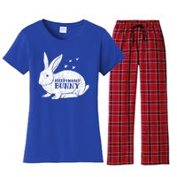 Easter Day Costume Vintage Bunny Graphic Receptionist Great Gift Women's Flannel Pajama Set