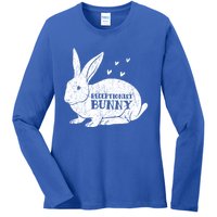 Easter Day Costume Vintage Bunny Graphic Receptionist Great Gift Ladies Long Sleeve Shirt