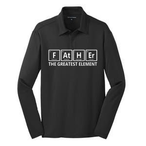 Element Dad Chemist Than Your Average Father Periodic Table Silk Touch Performance Long Sleeve Polo