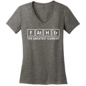 Element Dad Chemist Than Your Average Father Periodic Table Women's V-Neck T-Shirt