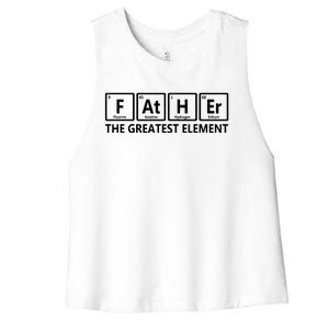 Element Dad Chemist Than Your Average Father Periodic Table Women's Racerback Cropped Tank