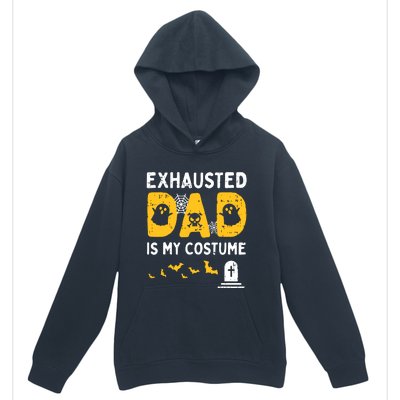 Exhausted Dad Costume Funny Matching Halloween Urban Pullover Hoodie