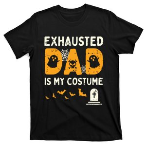 Exhausted Dad Costume Funny Matching Halloween T-Shirt