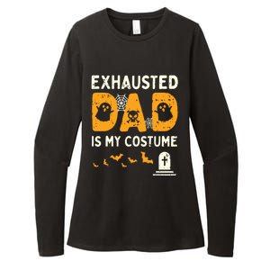 Exhausted Dad Costume Funny Matching Halloween Womens CVC Long Sleeve Shirt