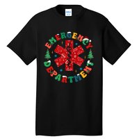 Emergency Department Christmas Ed Tech Nurse Merry Xmas Tall T-Shirt