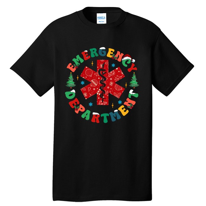 Emergency Department Christmas Ed Tech Nurse Merry Xmas Tall T-Shirt