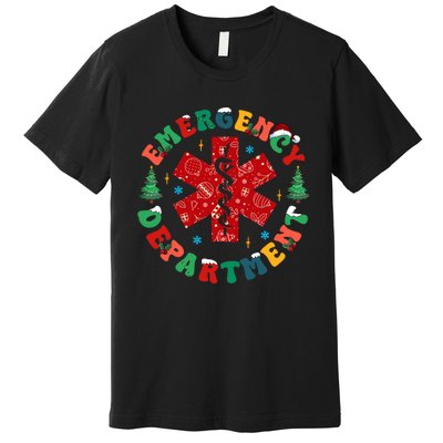 Emergency Department Christmas Ed Tech Nurse Merry Xmas Premium T-Shirt