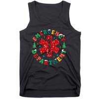 Emergency Department Christmas Ed Tech Nurse Merry Xmas Tank Top