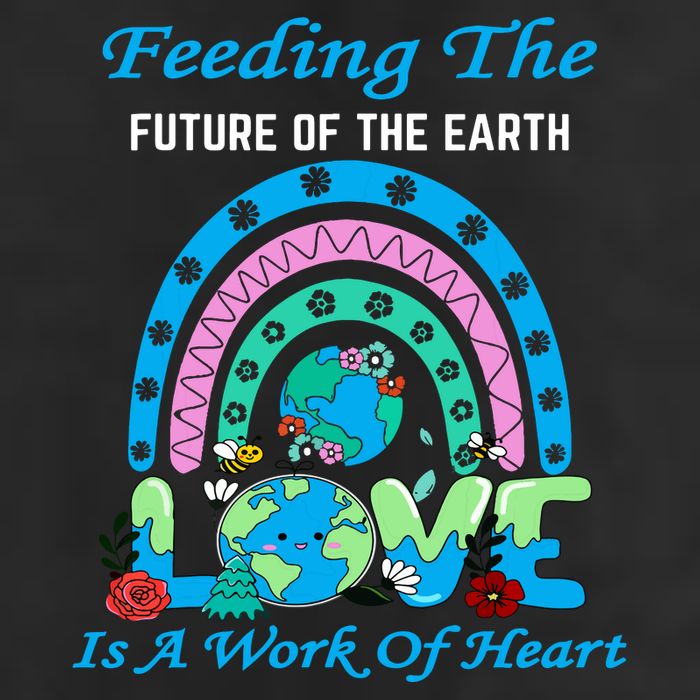 Earth Day Chef Lunch Lady Feeding Is A Work Of Heart 11oz C Handle Ceramic Mug