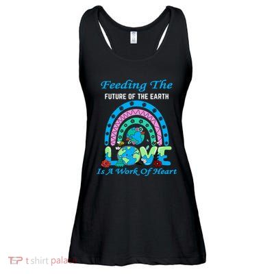 Earth Day Chef Lunch Lady Feeding Is A Work Of Heart Ladies Essential Flowy Tank