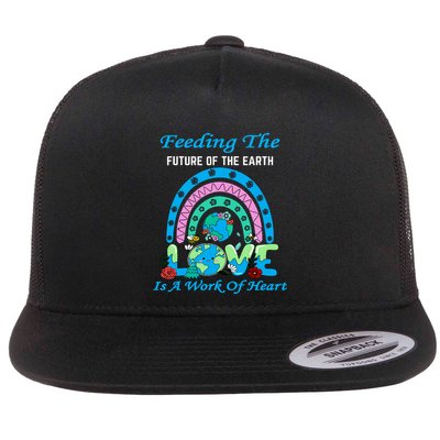 Earth Day Chef Lunch Lady Feeding Is A Work Of Heart Flatbill Hat