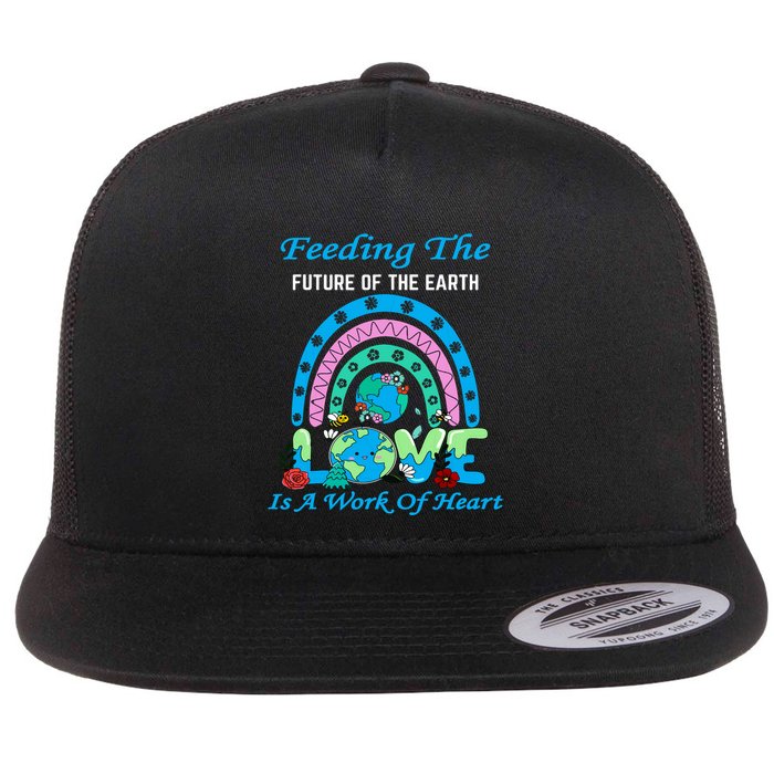 Earth Day Chef Lunch Lady Feeding Is A Work Of Heart Flatbill Hat