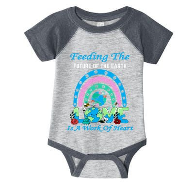 Earth Day Chef Lunch Lady Feeding Is A Work Of Heart Infant Baby Jersey Bodysuit