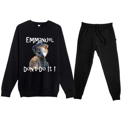 Emmanuel DonT Do It Funny Viral Emu Premium Crewneck Sweatsuit Set